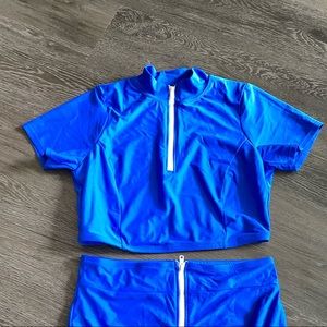 Cobalt blue two piece swimsuit